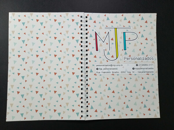 caderno logomarca empresa - capa e contracapa
