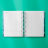 caderno personalizado A5 - pascoa - Cruz - pingo de agua - miolo quadriculado transparente