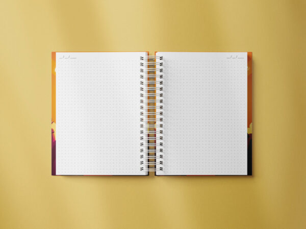 caderno personalizado A5 - pascoa - Jesus - aquele que cre em mim - miolo pontilhado