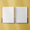caderno personalizado A5 - pascoa - Jesus - aquele que cre em mim - miolo quadriculado transparente